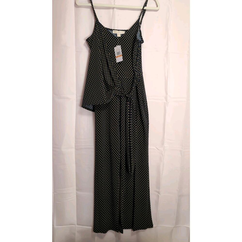 Michael Kors Women's Geometric Navy Jumpsuit Size Small Vacation (629-31)